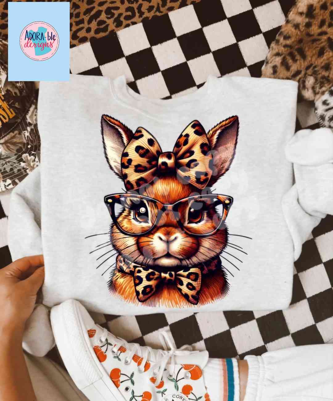 Bunny Leopard Bow