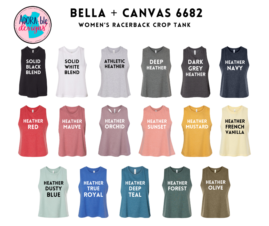 Bella Canvas Racerback Crop Tank