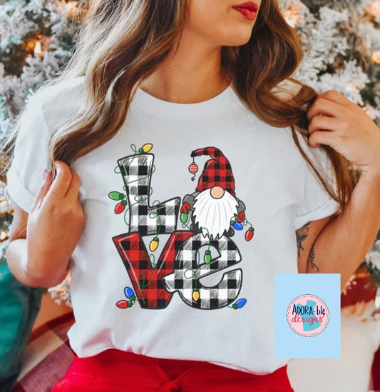LOVE Plaid Gnomie