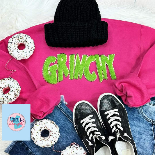 Grinchy Pink Crewneck
