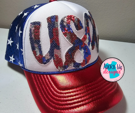 USA Sequins Hat