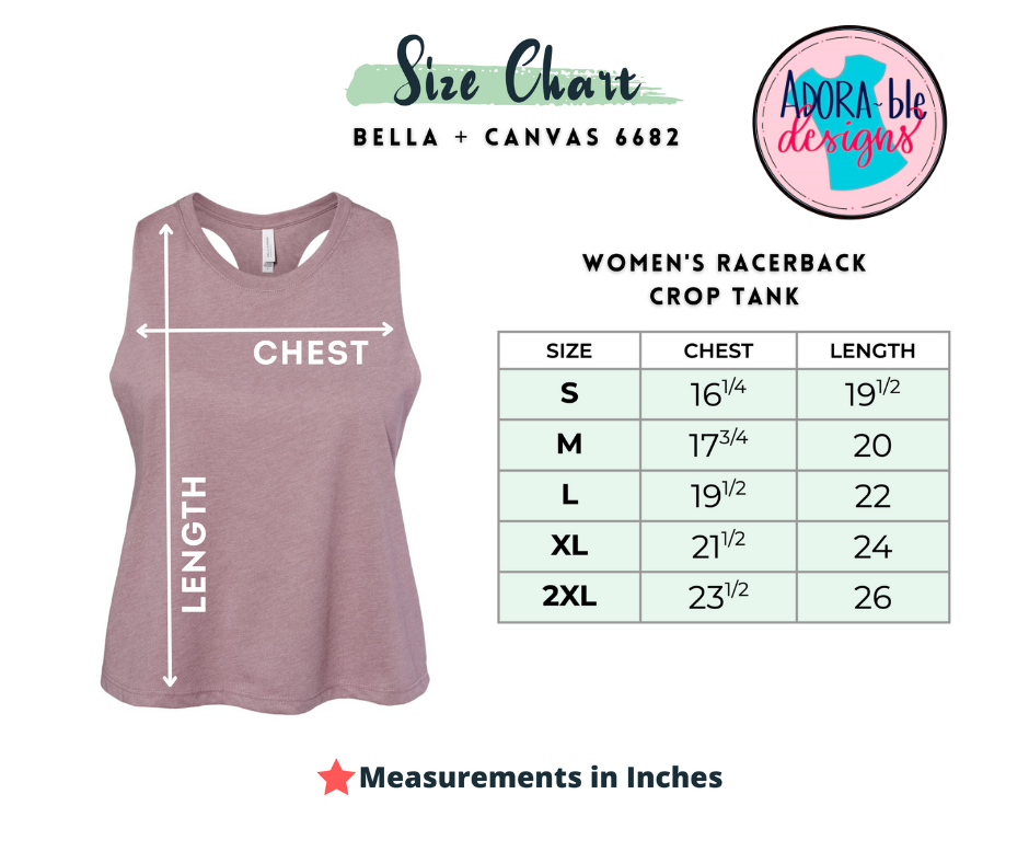 Bella Canvas Racerback Crop Tank