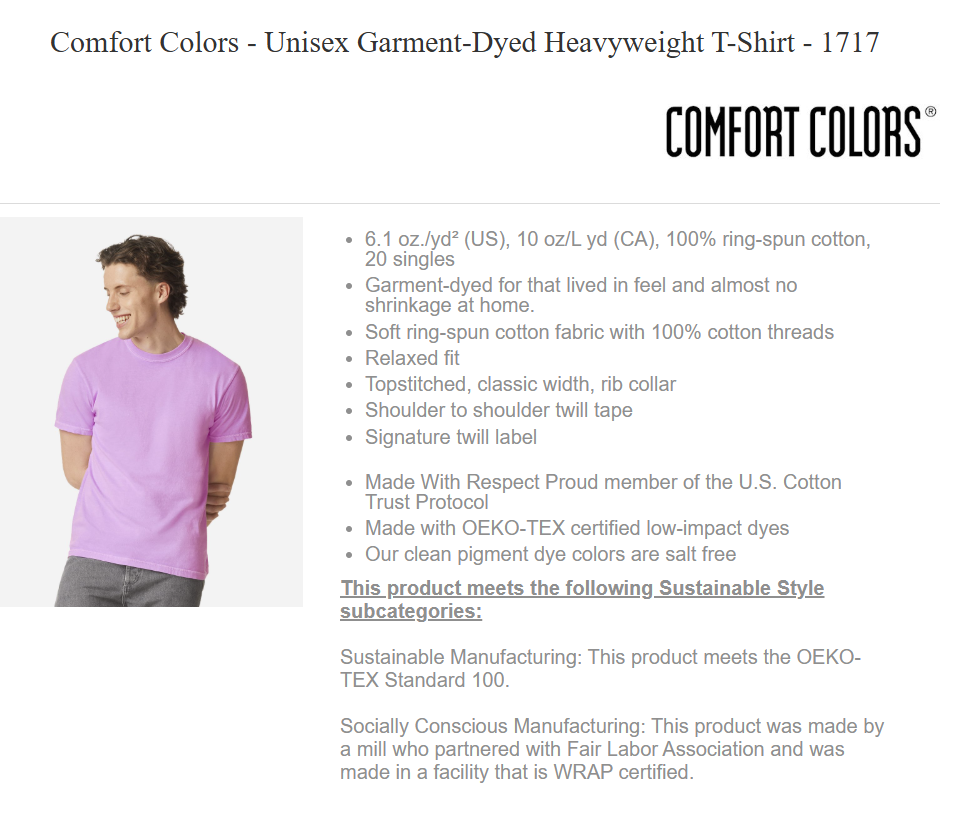 Sun Salt and Sand Comfort Color T-shirt
