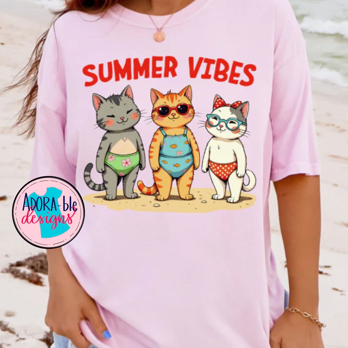 Cat Bikini Summer Vibes