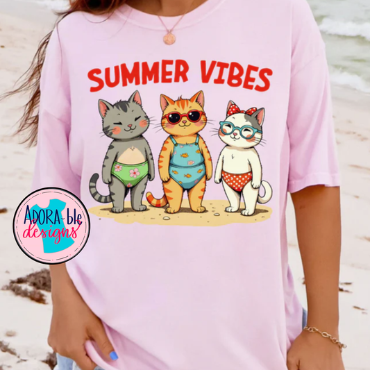 Cat Bikini Summer Vibes