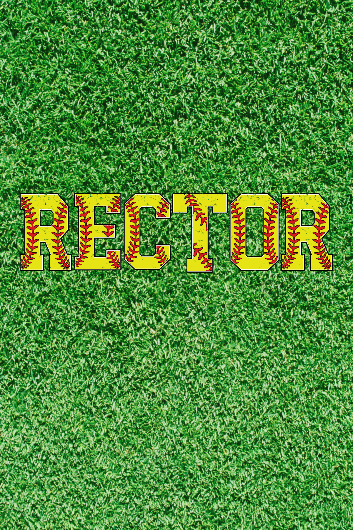 Custom Name Sticker Softball Font