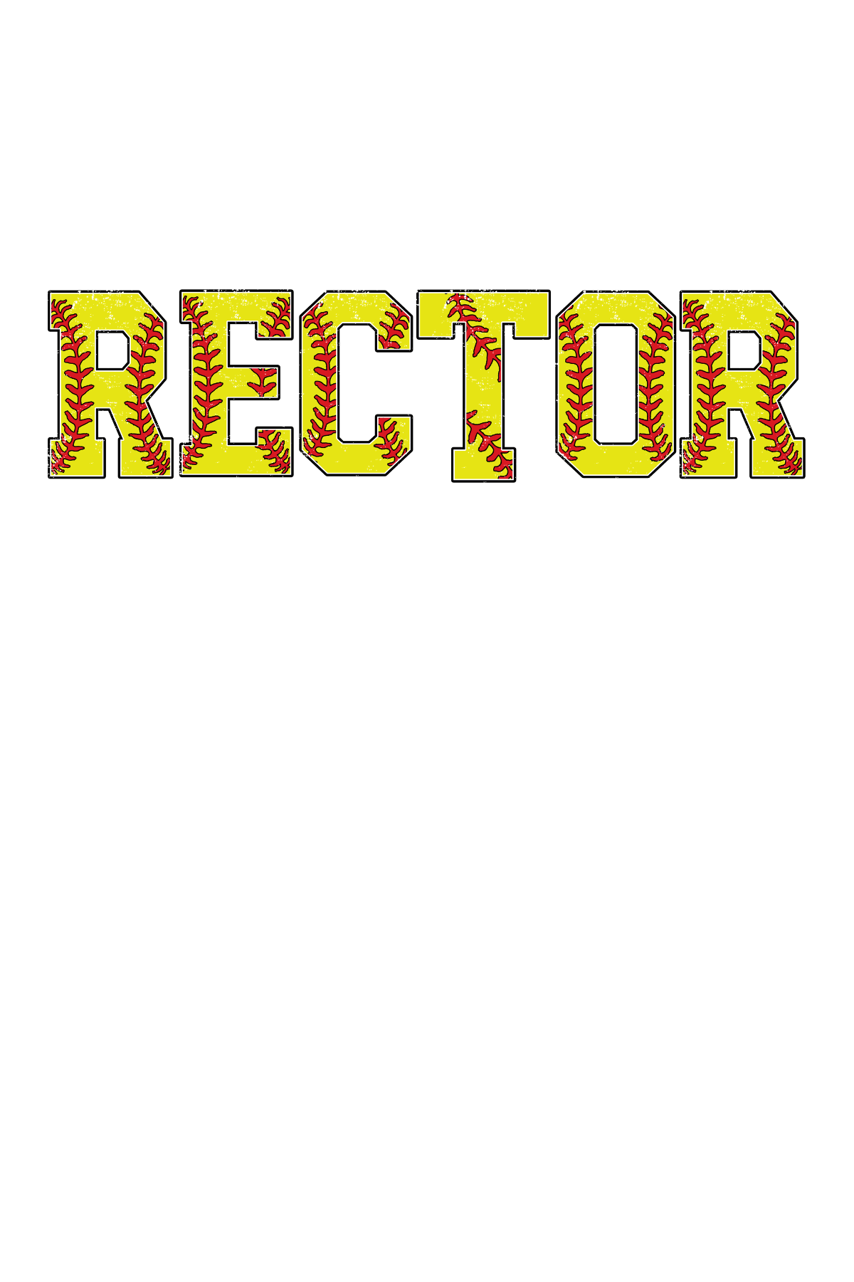 Custom Name Sticker Softball Font