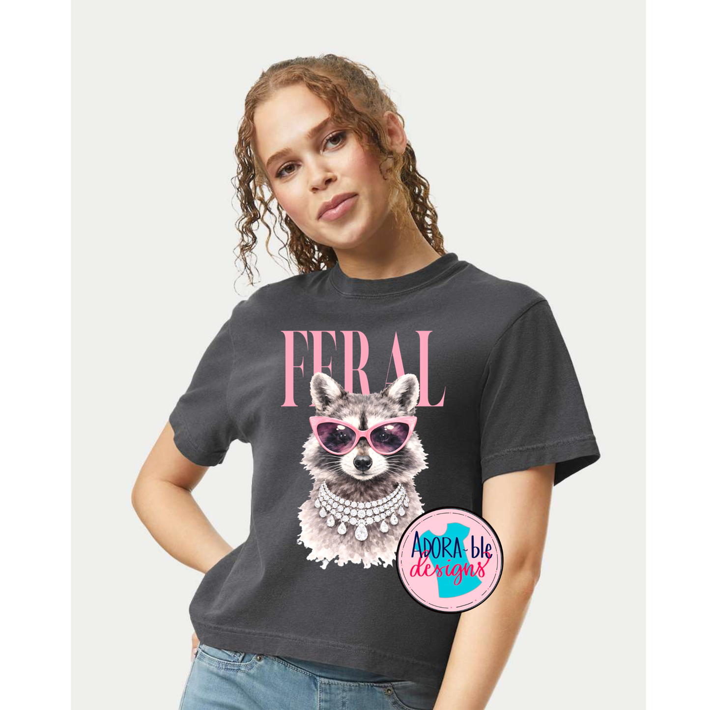 Pepper Comfort Color Feral Crop T-shirt