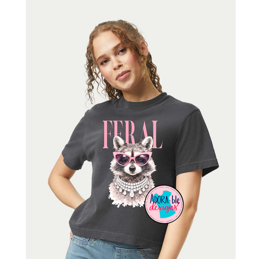 Pepper Comfort Color Feral Crop T-shirt