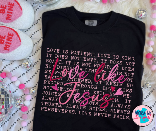Love Like Jesus  Quotes Pink