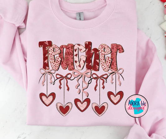 Teacher Hearts and Bows