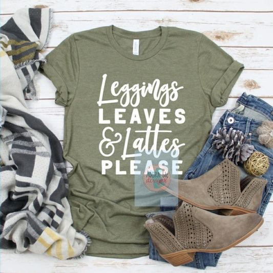 Leggings Leaves & Lattes Please