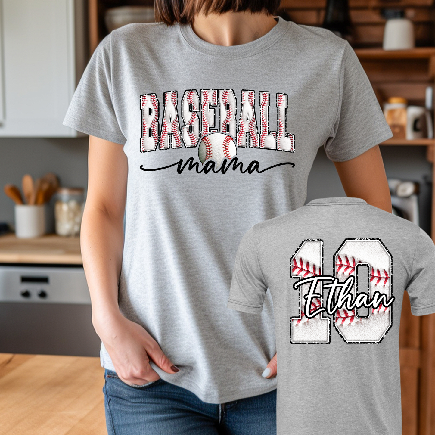 Custom Baseball Mama T-shirt