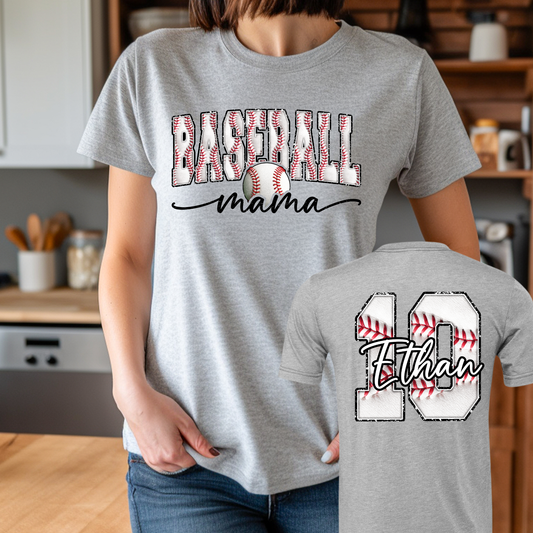 Custom Baseball Mama T-shirt