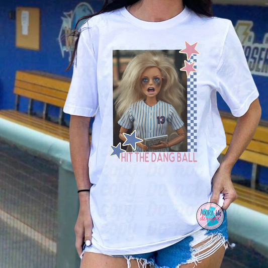 Doll Blonde Hit the Dang Ball
