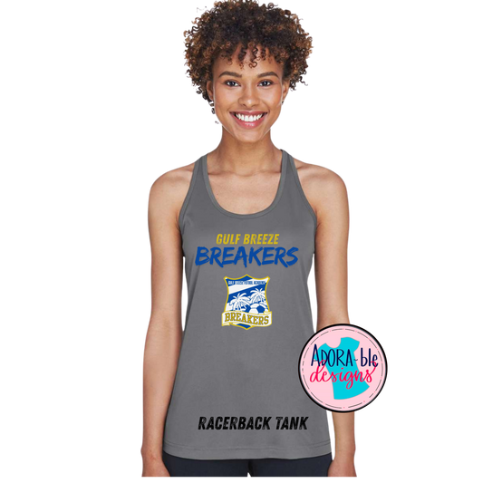 Gulf Breeze Breakers Grey Racerback Tank