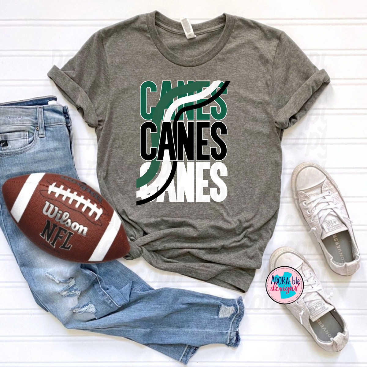 Canes Repeat Dark Grey T-shirt
