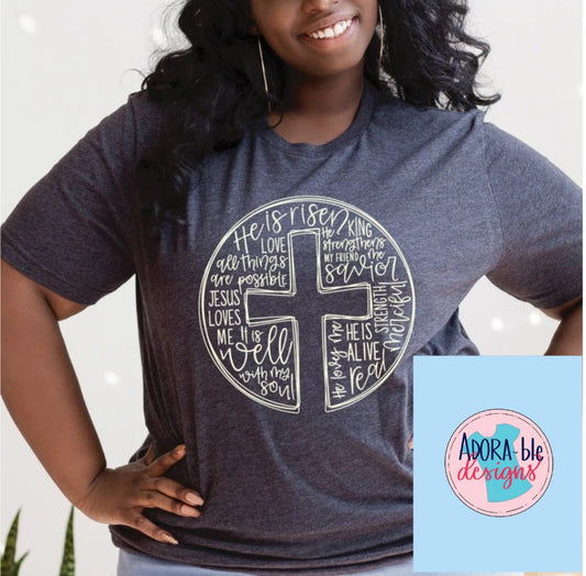 He is Risen Circle Cream Color