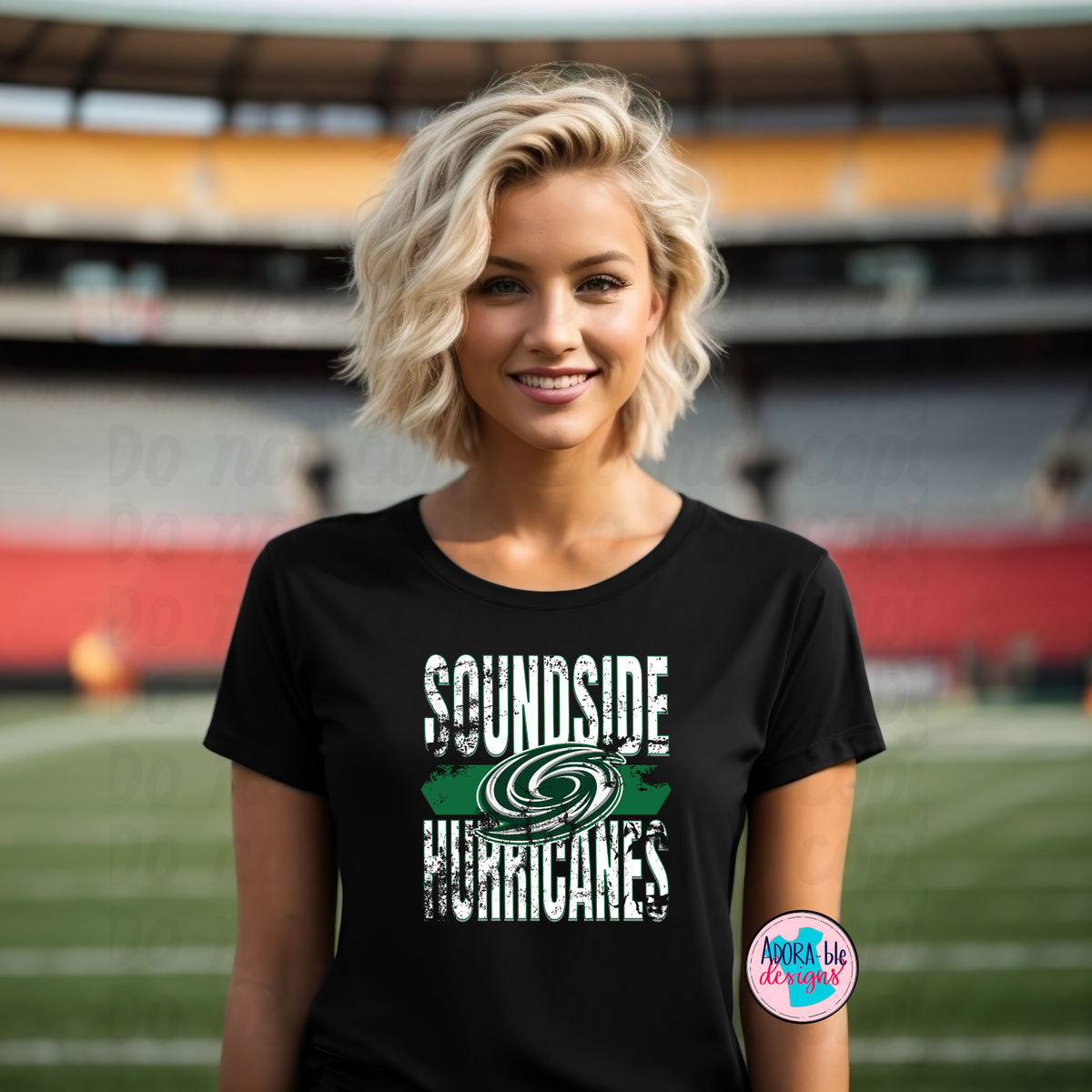 Soundside Distressed Logo Black T-shirt