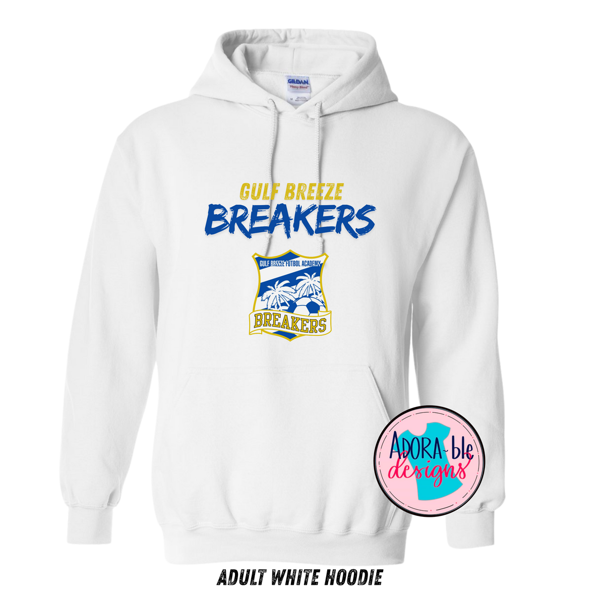 Gulf Breeze Breakers White Hoodie