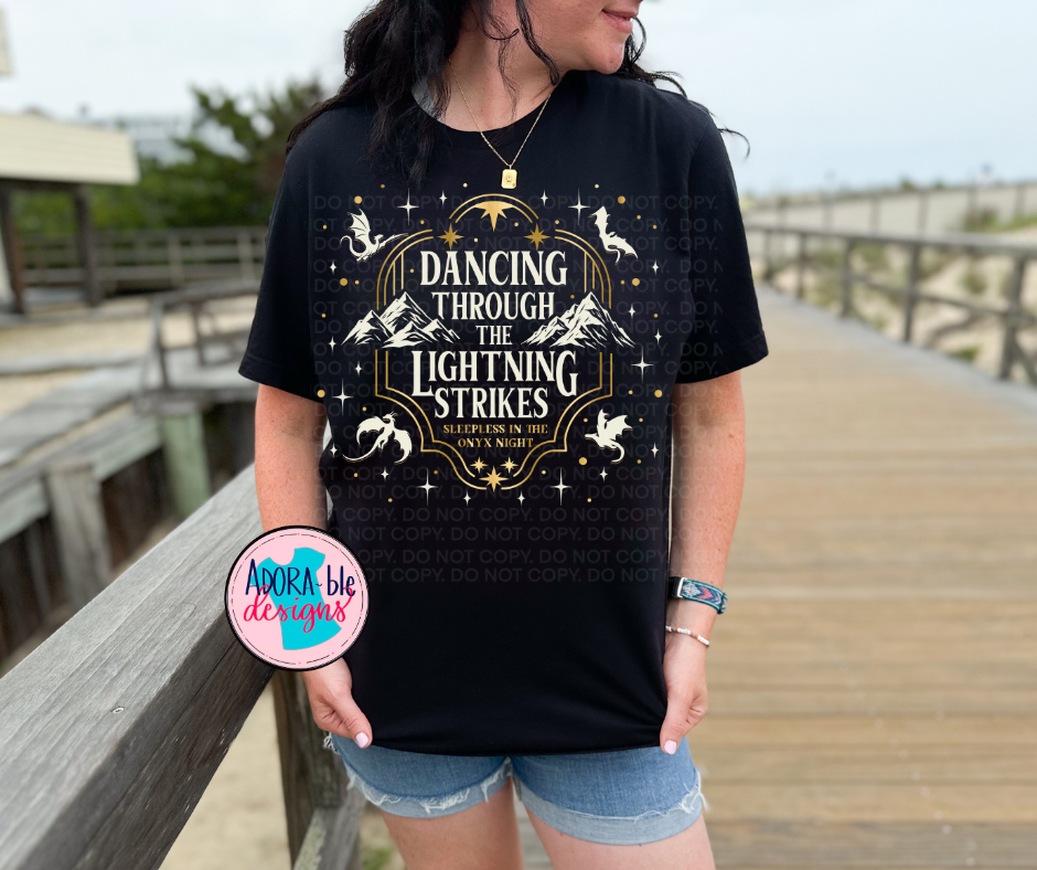 Dancing Through the Lightning Strikes White Text