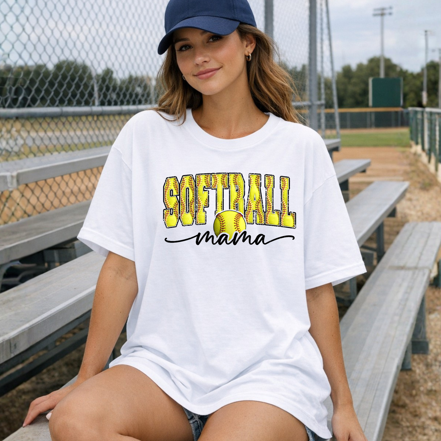 Custom Softball Mama T-shirt