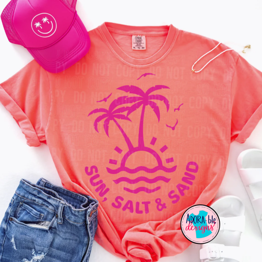 Sun Salt and Sand Comfort Color T-shirt
