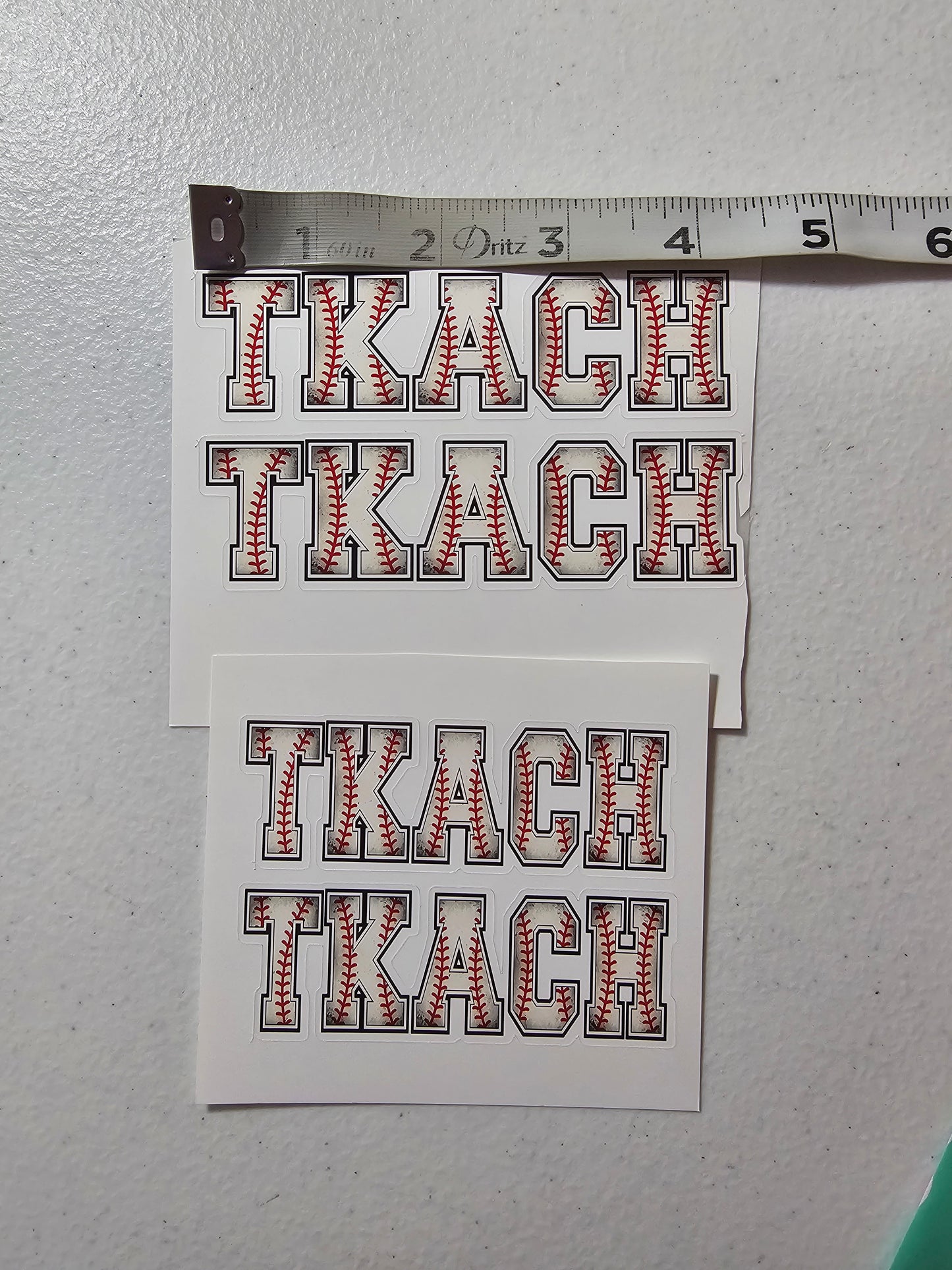 Custom Name Sticker Baseball Font