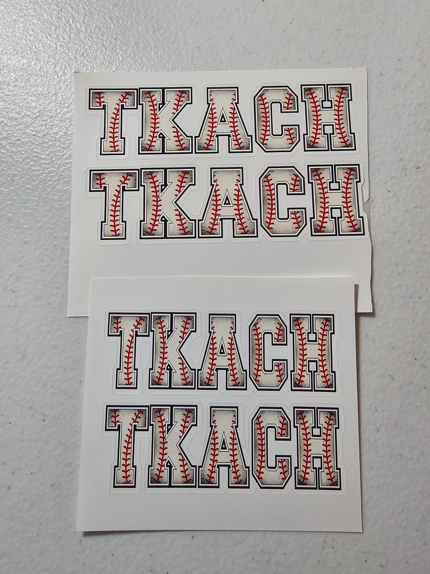 Custom Name Sticker Baseball Font